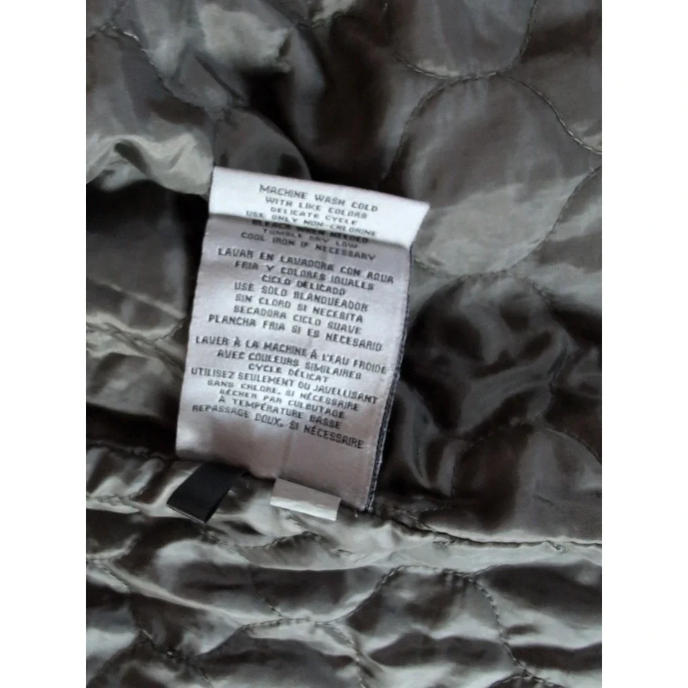 Levis Jacket Womens Med Green Field Hooded Pockets Outdoors Quilted Lined - Picture 4 of 14